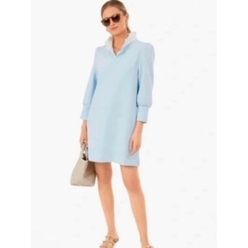 Tuckernuck x Pomander Place | Charlotte Terry Dress S Blue Ruffle Collar